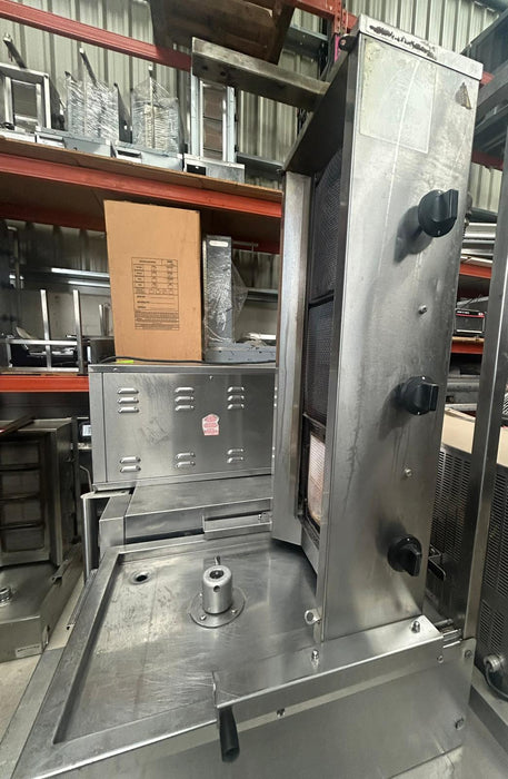 Commercial Gas Doner Kebab Shawarma Grill Vertical Rotisserie Stainless Steel Canmac Catering Equipment
