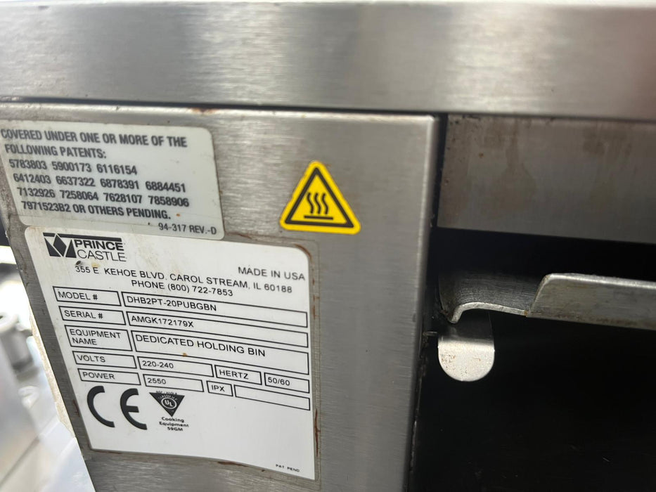 Prince Castle DHB2PT-20PUBGBN Commercial Heated Holding Bin Canmac Catering Equipment