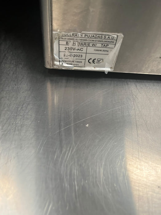 Vollrath Pujadas Bain Marie With Tap 1/1 GN Commercial Food Warmer 230V 1300W Canmac Catering Equipment