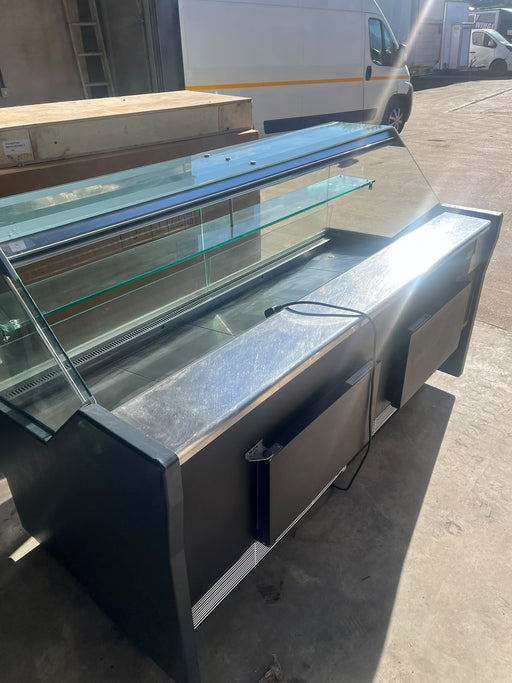 Commercial Refrigerated Serve Over Deli Display Counter Fridge Flat Glass – Refurbished Canmac Catering Equipment
