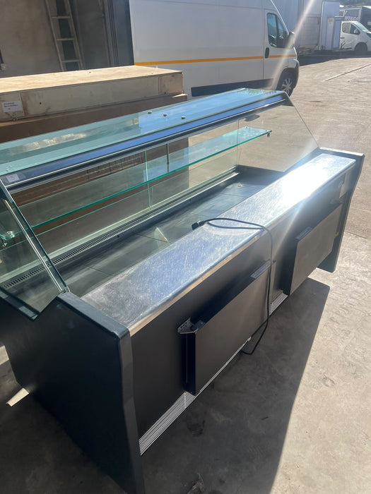 Commercial Refrigerated Serve Over Deli Display Counter Fridge Flat Glass – Refurbished Canmac Catering Equipment