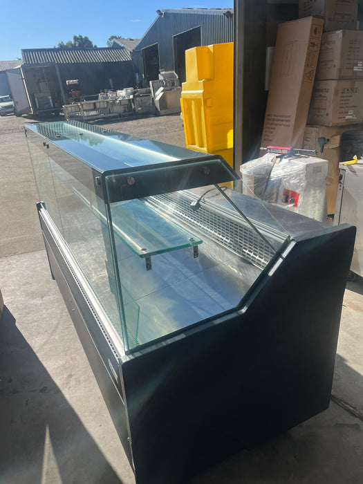 Commercial Refrigerated Serve Over Deli Display Counter Fridge Flat Glass – Refurbished Canmac Catering Equipment