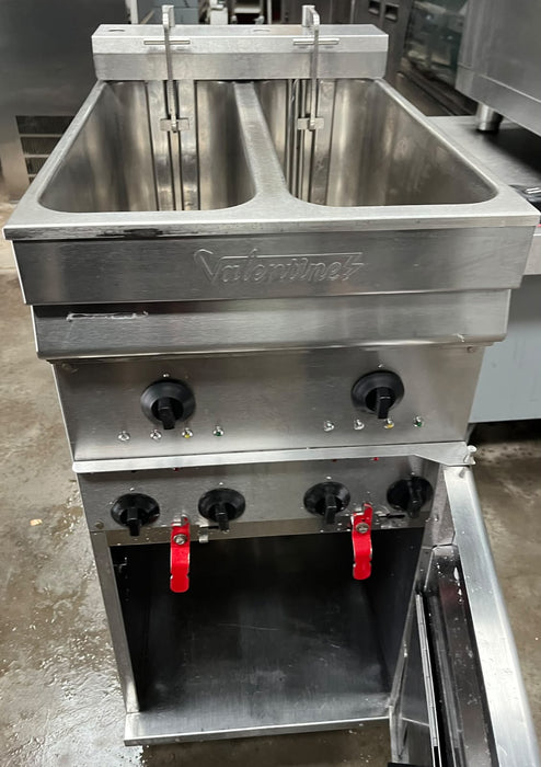 Valentine Commercial Twin Tank Electric Deep Fat Fryer Stainless Steel – Refurb Canmac Catering Equipment