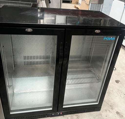 Polar GL002-05 Double Door Commercial Glass Display Bottle Fridge – 208 Litre Canmac Catering Equipment