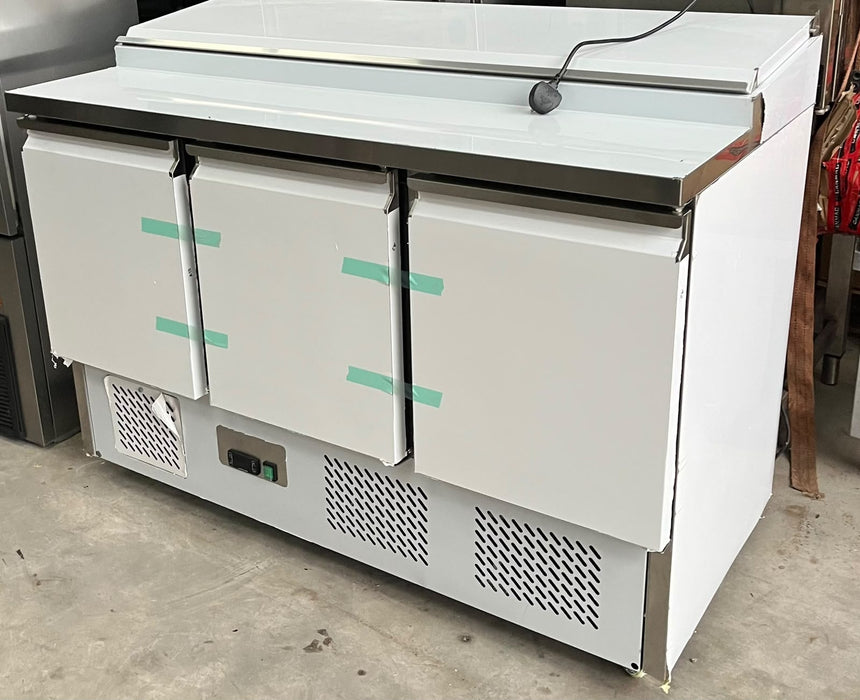 Commercial 3-Door Refrigerated Preparation Counter – Brand New Canmac Catering Equipment