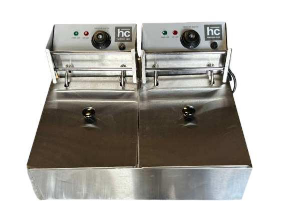 6L+6L Electric Fryer with Baskets and Lids HC