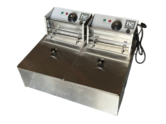 6L+6L Electric Fryer with Baskets and Lids HC