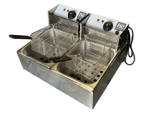 6L+6L Electric Fryer with Baskets and Lids HC