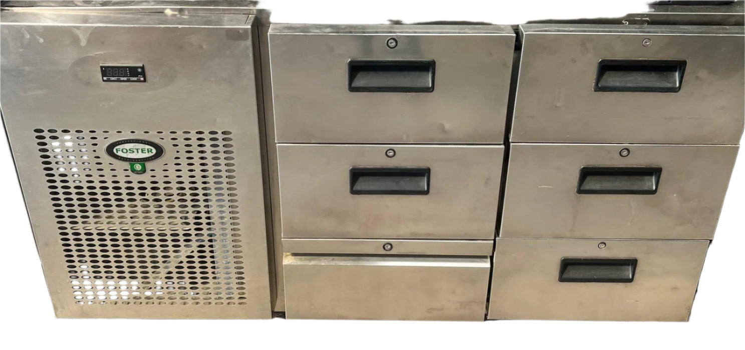 Foster 6 Drawer Low Level Counter Fridge Refrigerator-Refurbished Canmac Refurbished