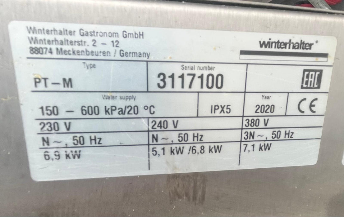 Winterhalter PTM Pass-Through Dishwasher-Refurbished Canmac Refurbished