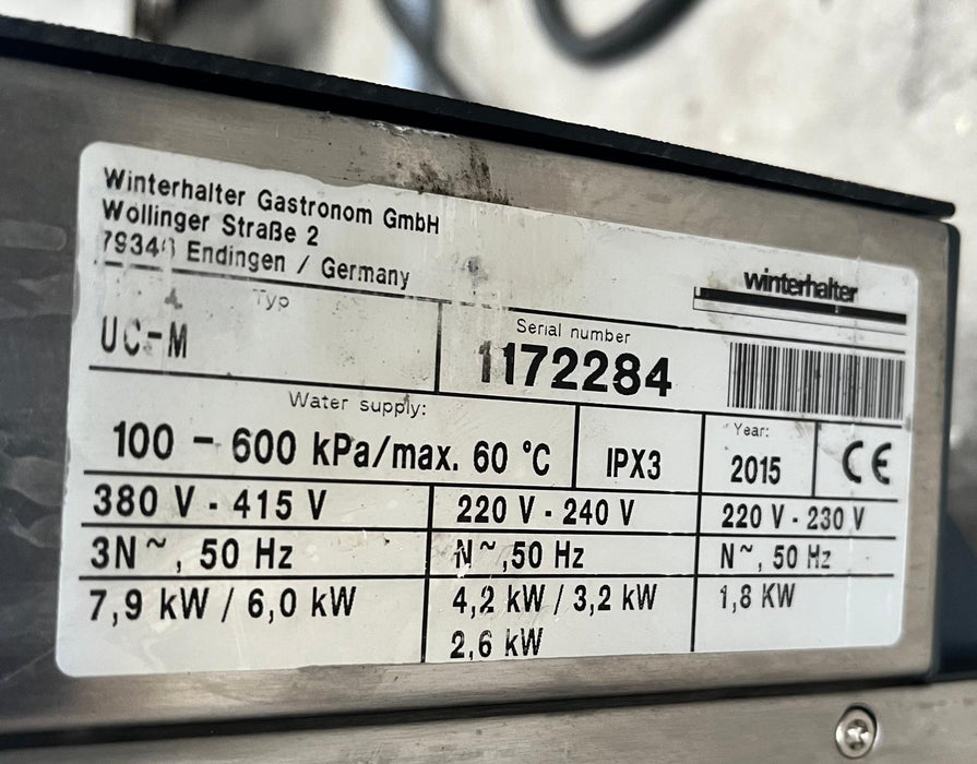 Winterhalter Commercial Undercounter Glasswasher UC M - Refurbished Canmac Refurbished