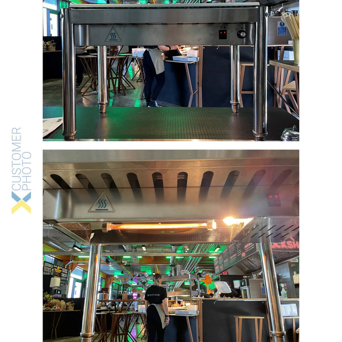Commercial Gantry with Strip heater & Lighting 600mm |  XDHHB6001T Makfry