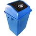 Square Push Lid Bin 60 Litres Blue |  XDL60B6BLUE Makfry
