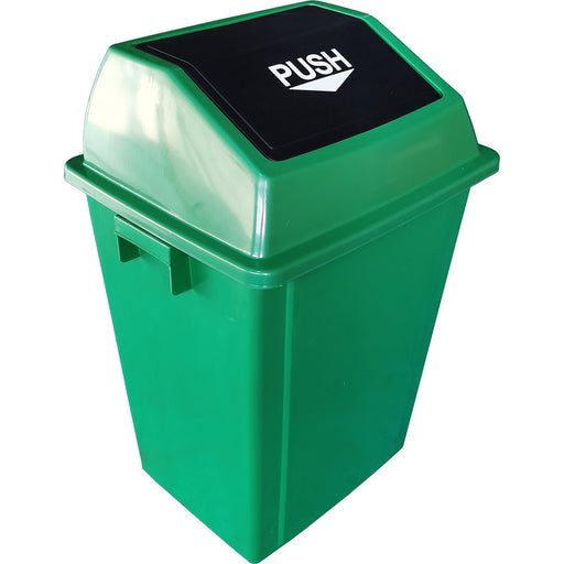 Square Push Lid Bin 100 Litres Green |  XDL100D11GREEN Makfry