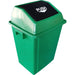 Square Push Lid Bin 40 Litres Green |  XDL40B2GREEN Makfry