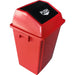Square Push Lid Bin 60 Litres Red |  XDL60B6RED Makfry