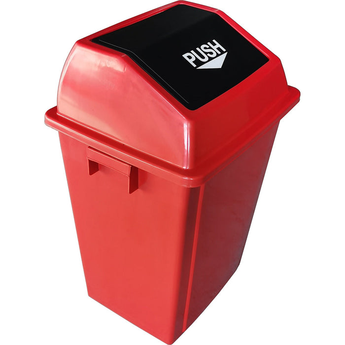 Square Push Lid Bin 100 Litres Red |  XDL100D11RED Makfry