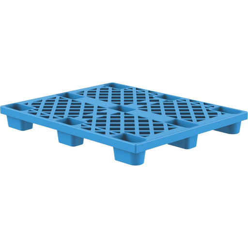 Lightweight Nestable Perforated Plastic Pallet 1200x1000x140mm Blue |  XDP1210DABLUE Makfry