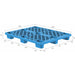 Lightweight Nestable Perforated Plastic Pallet 1200x1000x140mm Blue |  XDP1210DABLUE Makfry