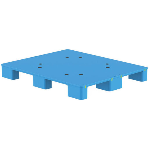 Lightweight Solid Plastic Pallet 1200x1000x140mm Blue |  XDP1210WJBBLUE Makfry
