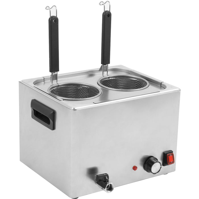 Commercial Pasta boiler Electric 2 baskets 8 litres Table top |  XDPAC8