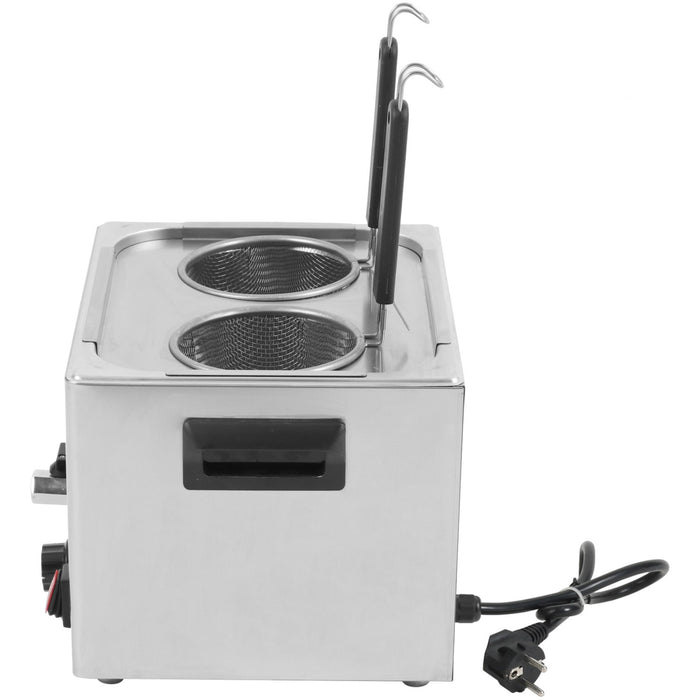 Commercial Pasta boiler Electric 2 baskets 8 litres Table top |  XDPAC8