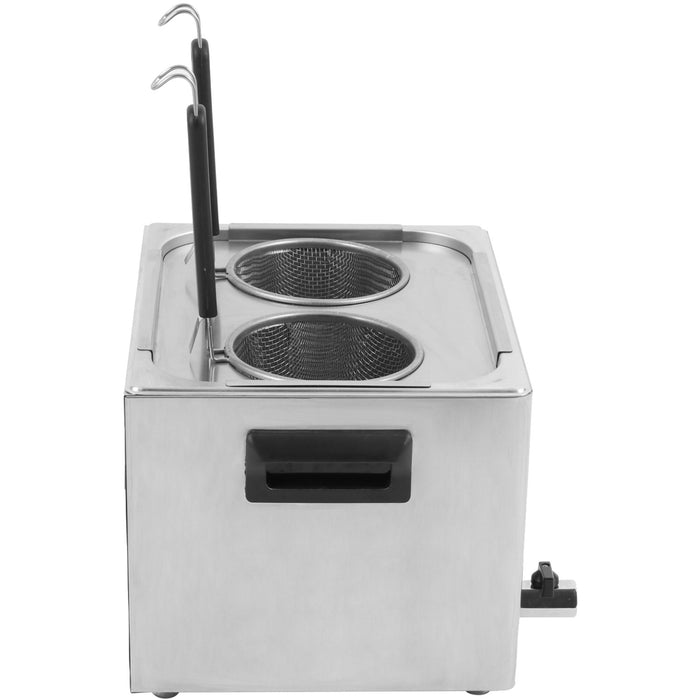 Commercial Pasta boiler Electric 2 baskets 8 litres Table top |  XDPAC8