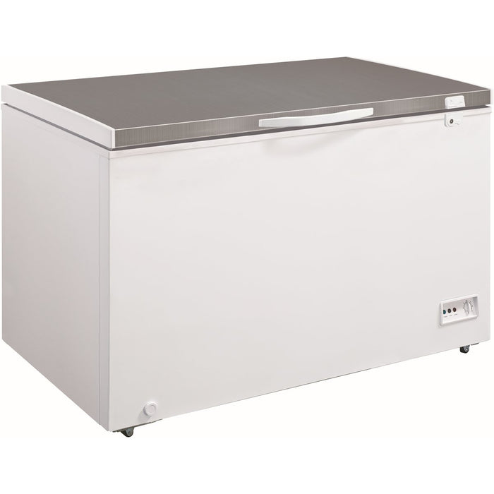 Commercial Chest freezer 295 litres Solid Stainless steel lid |  BD300SS