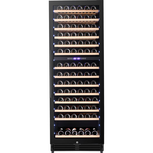 B Grade Commercial Wine Cooler 14 Shelves 393 Litres 154 Bottles Dual Temperature Zones Compressor Cooling 598x690x1700mm Black | Yc408 Bg B Grade Makfry