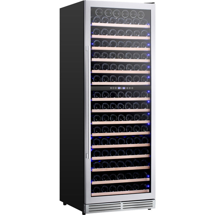 Commercial Dual Zone Single Door Wine Fridge 192 bottles 490L Stainless Steel |  YC490B