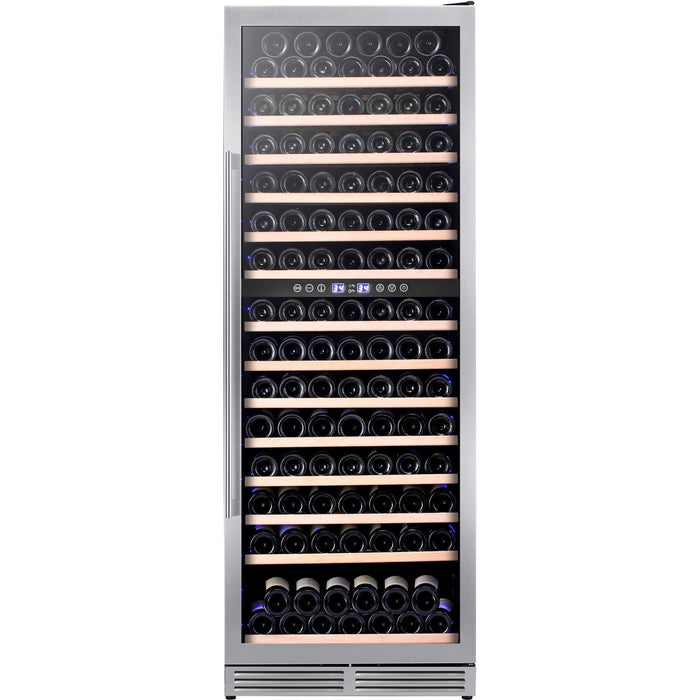 Commercial Dual Zone Single Door Wine Fridge 192 bottles 490L Stainless Steel |  YC490B