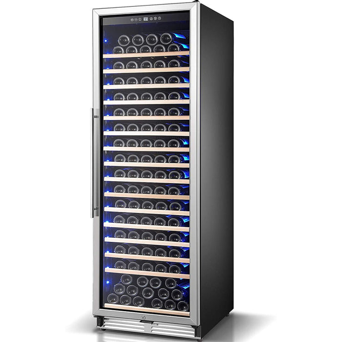 Commercial Wine Cooler 16 Shelves 457 Litres 185 Bottles Single Temperature Zone Compressor Cooling 598x685x1957mm Stainless Steel | Yc510 As Makfry