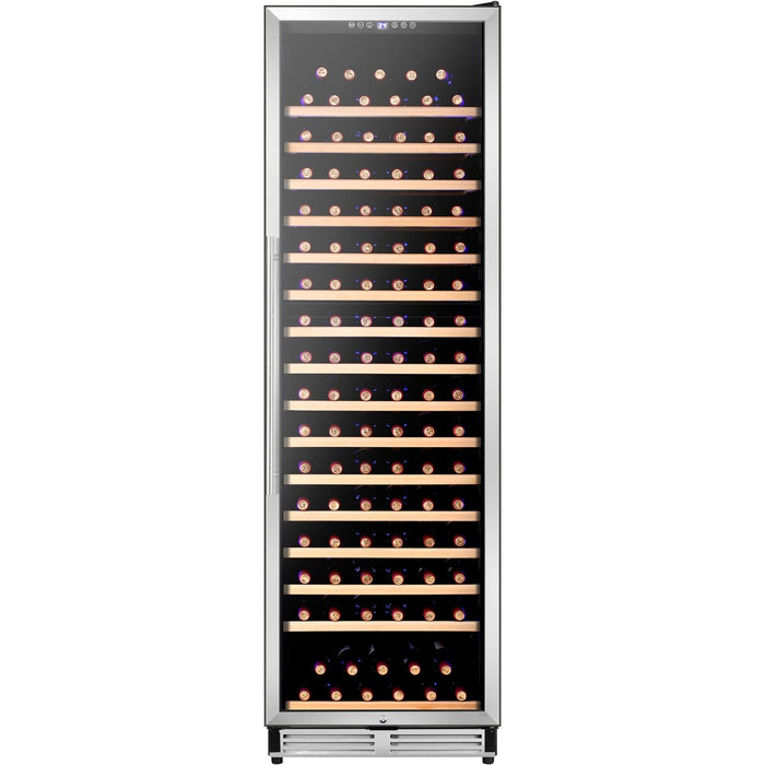 Commercial Wine Cooler 16 Shelves 457 Litres 185 Bottles Single Temperature Zone Compressor Cooling 598x685x1957mm Stainless Steel | Yc510 As Makfry