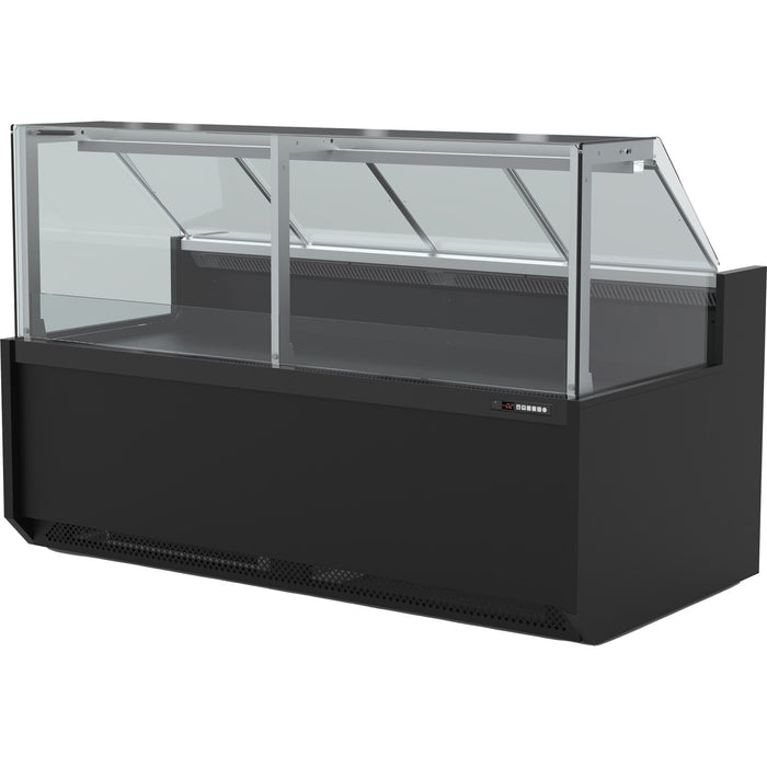 Serve Over Deli Counter Front Straight Glass Front Width 1330mm Black |  Yfcsc1330 T1 Black