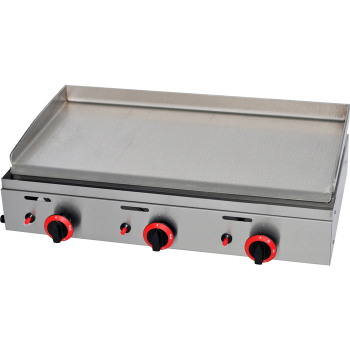 Premium Commercial Gas Griddle Smooth plate 3 burners 8.25kW Countertop |  YGPL800