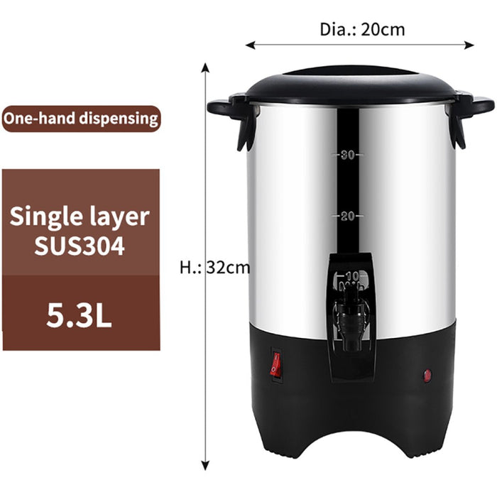 Commercial Coffee Urn 5.3 litres Stainless steel |  YT304CUPC Makfry
