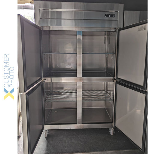 Commercial Refrigerator Stainless Steel Upright Cabinet 2 Split Doors 1200 Litre Fan Cooling | Z10 Df Makfry