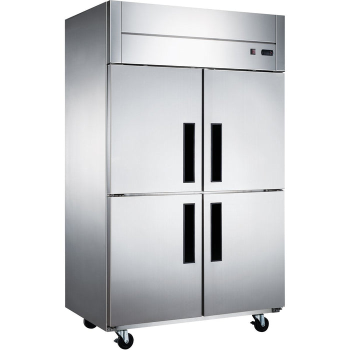 Commercial Refrigerator Stainless Steel Upright Cabinet 2 Split Doors 1200 Litre Fan Cooling | Z10 Df Makfry