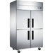 Commercial Refrigerator Stainless Steel Upright Cabinet 2 Split Doors 1200 Litre Fan Cooling | Z10 Df Makfry