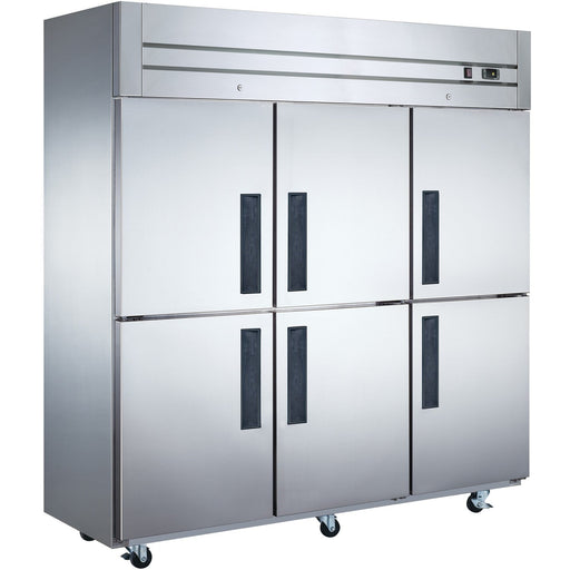 B Grade Commercial Freezer Stainless Steel Upright Cabinet 3 Split Doors 1450 Litre Net Fan Cooling | D16 Df B Grade Makfry