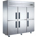 B Grade Commercial Freezer Stainless Steel Upright Cabinet 3 Split Doors 1450 Litre Net Fan Cooling | D16 Df B Grade Makfry