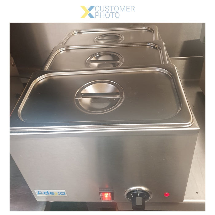 Commercial Bain Marie 3xGN1/3 Including 3 containers with lid |  ZCK165B3