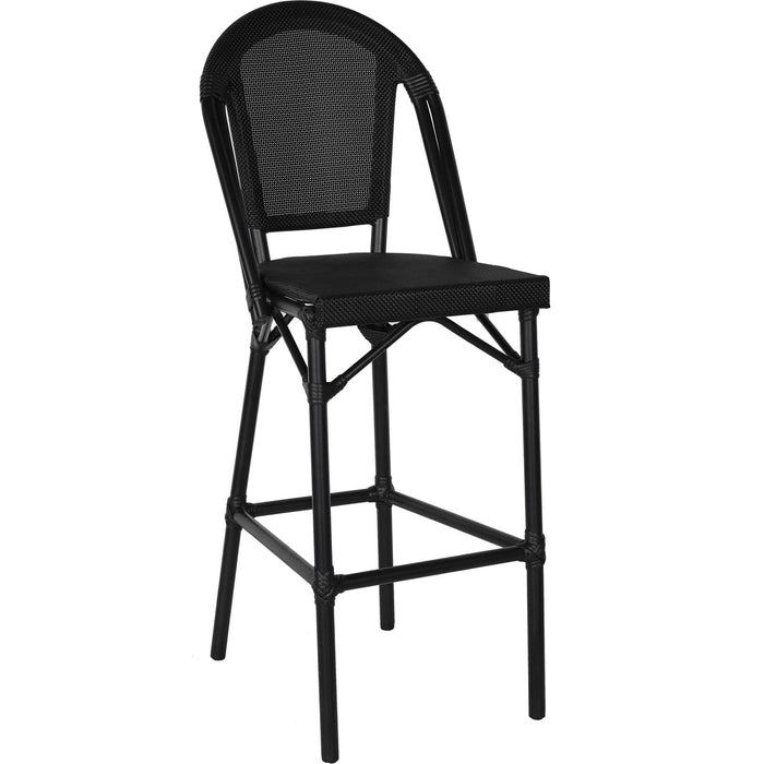 Teslin High Barstool Aluminium Black |   ZF3002CBLACK