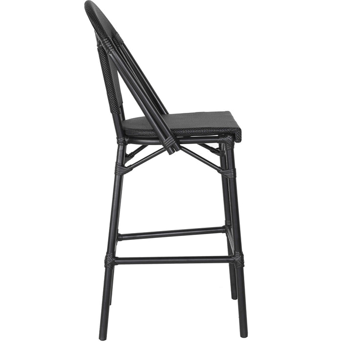 Teslin High Barstool Aluminium Black |   ZF3002CBLACK