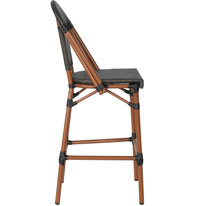 Teslin High Barstool Aluminium Wood |   ZF3002CWOOD