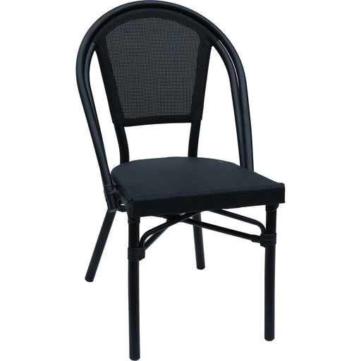 Bistro Teslin Chair Aluminium Black |  ZF3006CBLACK Makfry