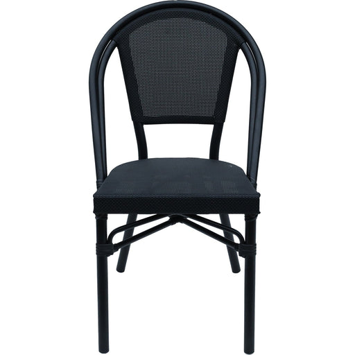 Bistro Teslin Chair Aluminium Black |  ZF3006CBLACK Makfry