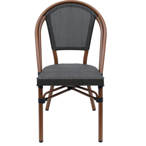 Bistro Teslin Chair Aluminium Brown & Wood |  ZF3006CWOOD Makfry