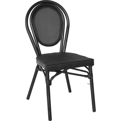 Bistro Teslin Chair Aluminium Black |   ZF3007CBLACK Makfry