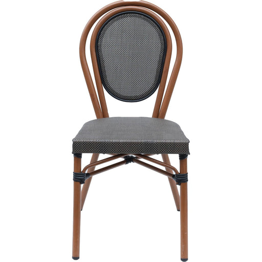 Bistro Teslin Chair Aluminium Brown & Wood |  ZF3007CBROWNWOOD Makfry